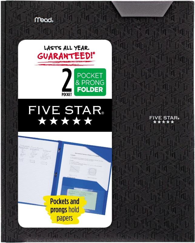 Photo 1 of 12 of the Five Star 1 Subject College Ruled Spiral Notebook black

