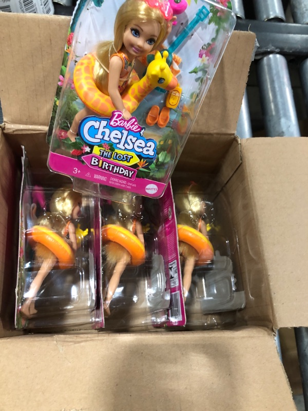 Photo 2 of ?Barbie Chelsea The Lost Birthday Playset - Giraffe Floatie
4 pack