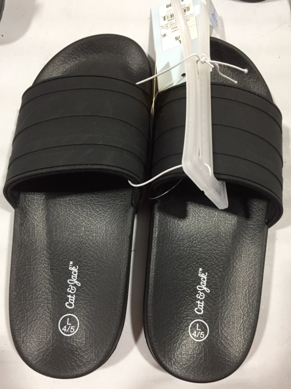 Photo 1 of Cat&Jack Kids L 4/5 Black Slides
