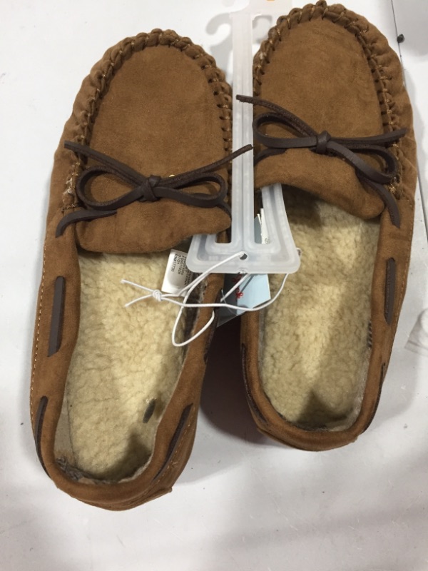 Photo 1 of Cat & Jack - Boy’s Lionel Moccasin Slippers - Dark Chestnut Brown - Size 2