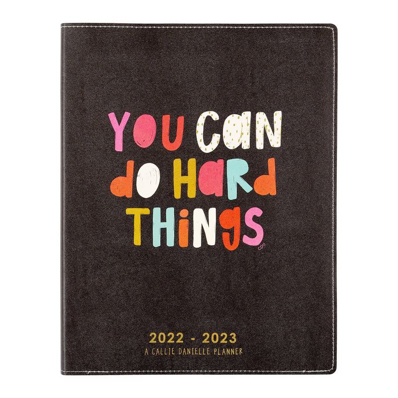 Photo 1 of 2022-23 Academic Planner Vegan Leather Flex Cover You Can Do Hard Things - Callie Danielle

