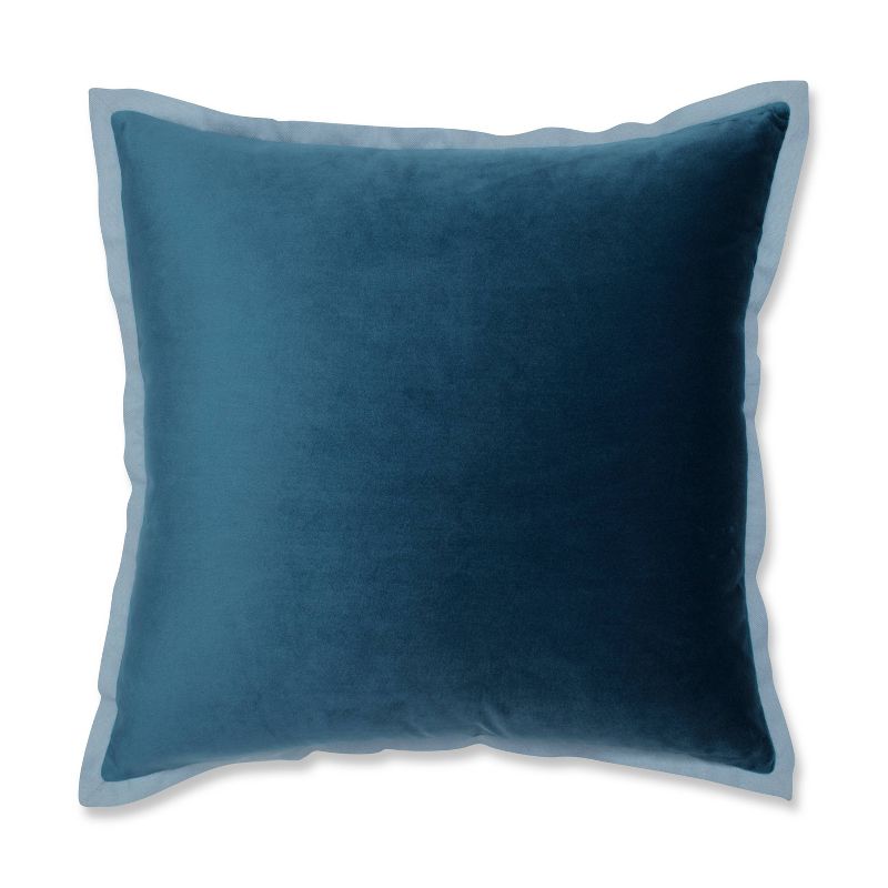 Photo 1 of 18"x18" Velvet Flange Square Throw Pillow - Pillow Perfect

