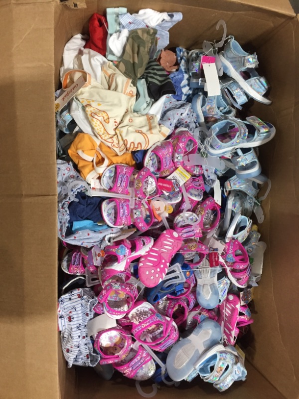 Photo 1 of BOX OF CHILDREN CHILD KIDS CLOTHES AND SHOES 