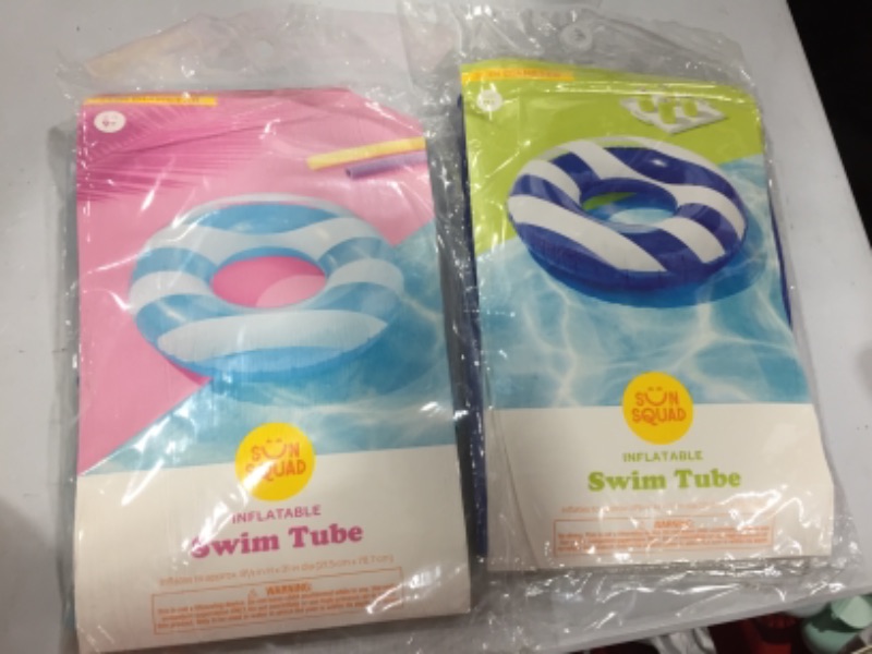 Photo 1 of 2-Inflatable Swim Tube 31” Round Float Handles
