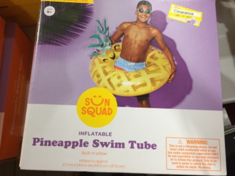 Photo 1 of 2-Inflatable pineapple swim tube