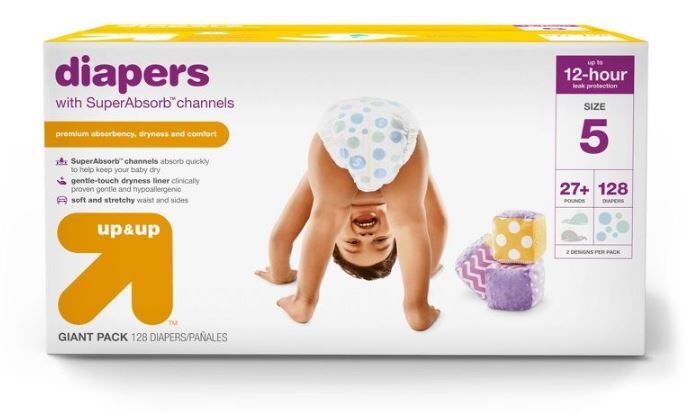 Photo 1 of 2 Packs Of Diapers Pack - up & up™ Counts At 124-Size 5