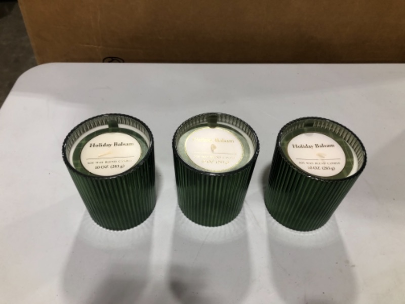 Photo 2 of A Set Of 3 Holiday Balsam Candles-10OZ( Soy Wax Blend Candle 