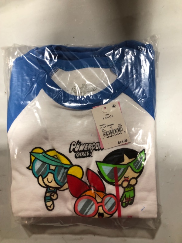 Photo 2 of A Pack Of 6 Women's Powerpuff Girls Ringer Short Sleeve Cropped Graphic T-Shirt -XS