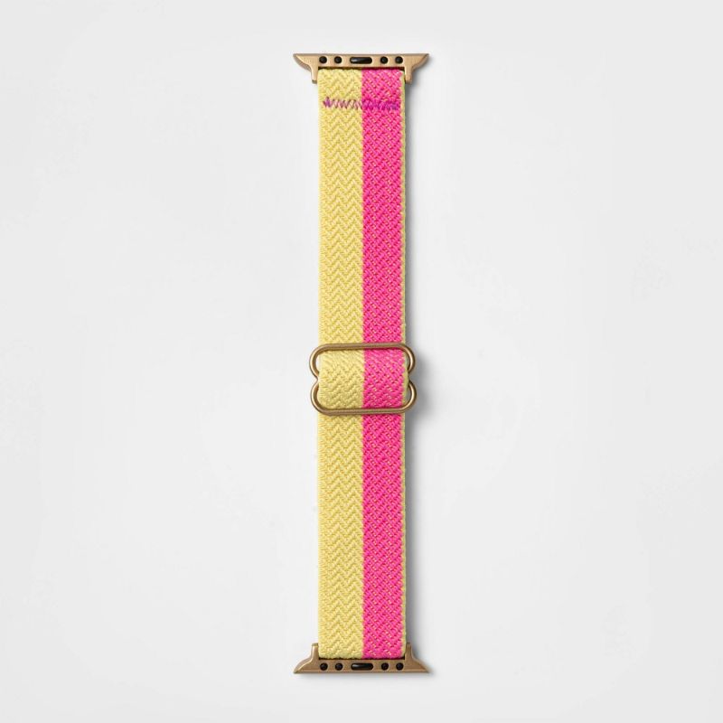 Photo 1 of Heyday Apple Watch Knit Band 38/40mm - Bright Pink/Mist Yellow
