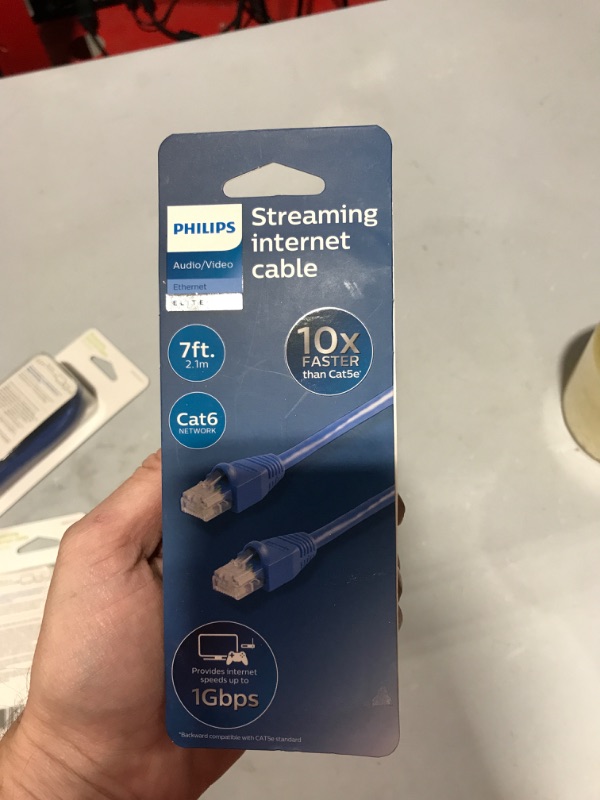 Photo 2 of Philips 7 Cat6 Ethernet Cable - Blue
