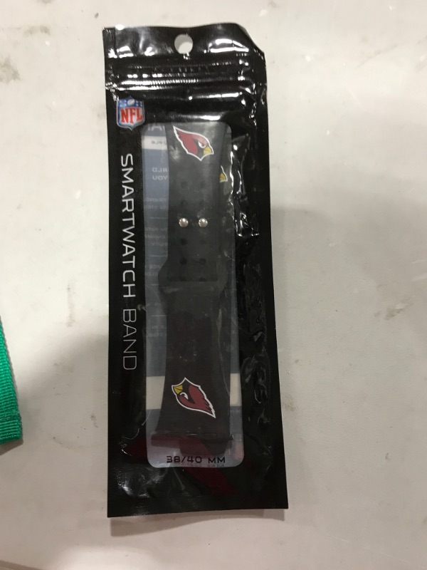 Photo 2 of Game Time Arizona Cardinals Apple Compatible Silicone Apple Watch Band
