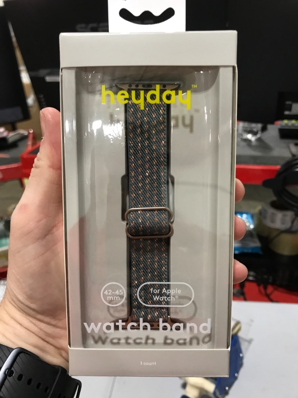 Photo 1 of Heyday Apple Watch Knit Band 42/44 MM - Night Gray/Gold Dots
