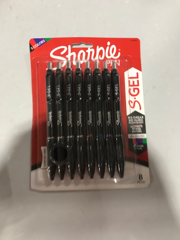 Photo 2 of Sharpie S-Gel Retractable Gel Pen, 0.7 mm, Assorted Ink, 8/Pack (SAN2126231)