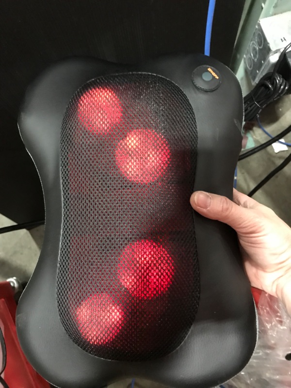 Photo 3 of Zyllion Shiatsu Back and Neck Massager - Premium Spa-Like 3D Kneading Deep Tissue Massage Pillow (Wired) with Soothing Heat for Muscle Pain Relief