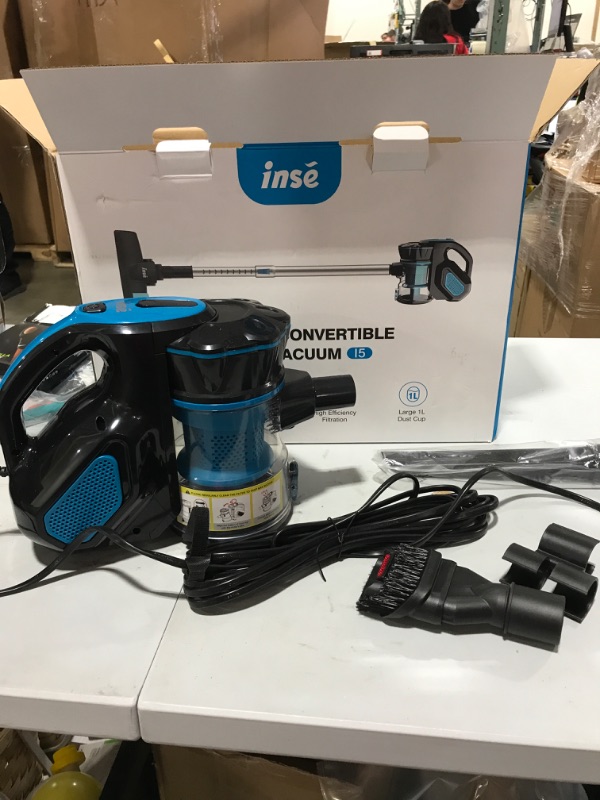 Photo 2 of INSE Cordless Vacuum, 12KPa Powerful Vacuum Cleaner with 160W Motor, 4-in-1 Stick Vacuum, Rechargeable Handheld Vacuum Cleaner for Home Hard Floor Carpet Pet Hair-N6