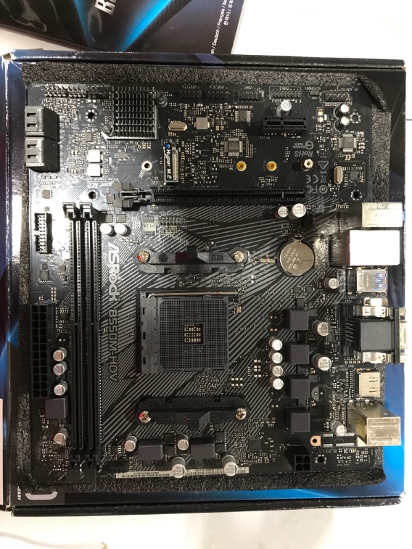 Photo 2 of ASRock B550M-HDV Supports 3rd Gen AMD AM4 Ryzen/Future AMD Ryzen Processors Motherboard