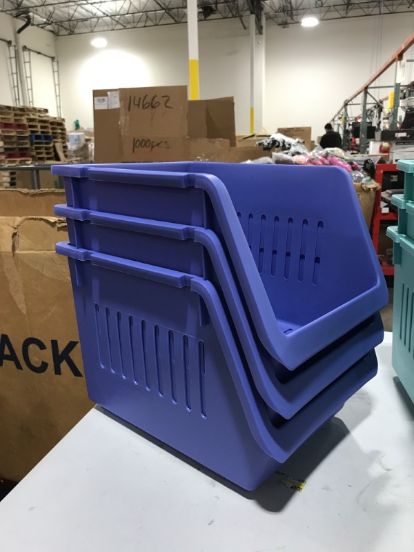 Photo 1 of Stackable Plastic Organizers 3PK 