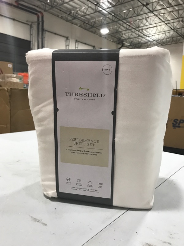 Photo 2 of 400 Thread Count Solid Performance Sheet Set - Threshold