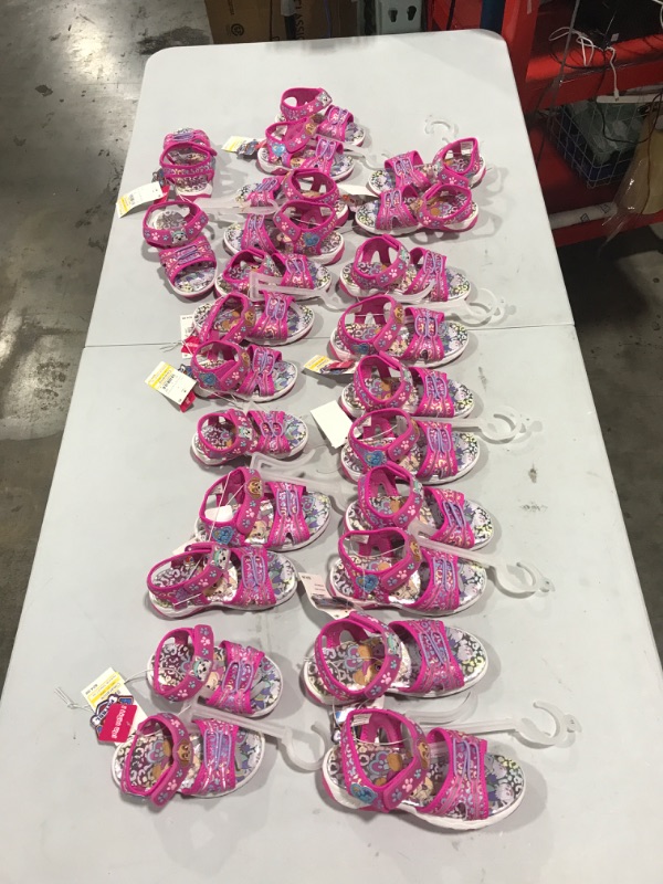 Photo 1 of Box lot of little girls sandals, mixed sizes