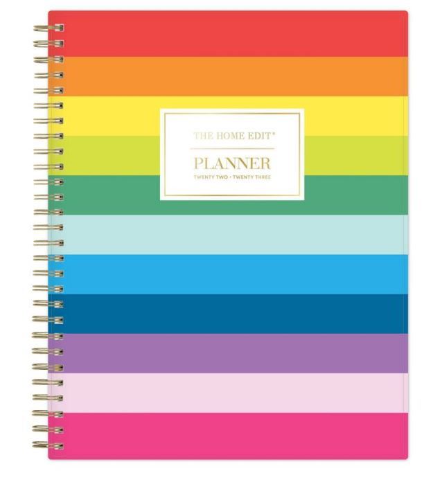 Photo 1 of 2022-23 Academic Planner Monthly Wirebound 8"x10" Classic Rainbow - The Home Edit For Day Designer