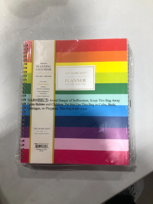 Photo 2 of 2022-23 Academic Planner Monthly Wirebound 8"x10" Classic Rainbow - The Home Edit For Day Designer