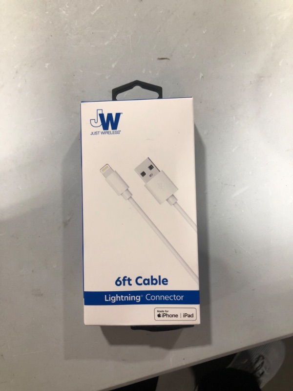 Photo 2 of Just Wireless 6' Lightning to USB-a Cable - White