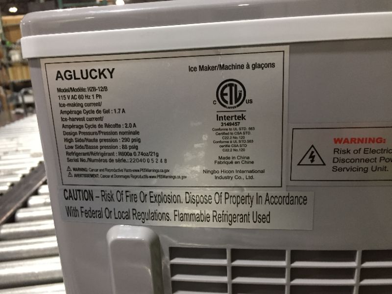 Photo 5 of AGLUCKY Countertop Ice Maker Machine