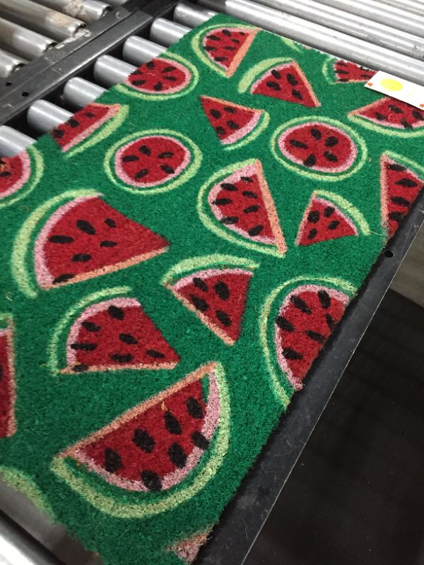 Photo 2 of 1'6x2'6 Watermelon Doormat Green - Sun Squad
