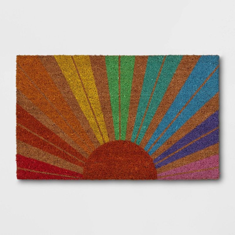 Photo 1 of 1'6"x2'6" Rainbow Sunshine Doormat - Sun Squad™
