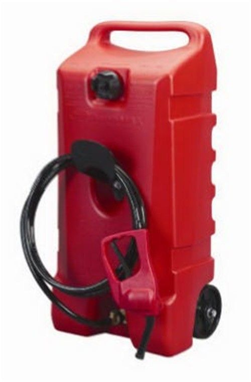 Photo 1 of 14 Gal Red Polyethylene Fuel Caddy for Fueling

