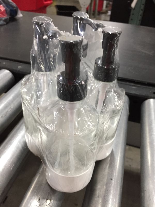 Photo 1 of 4PK GLASS SOAP PUMPS (WHITE)
