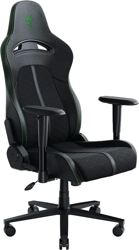 Photo 1 of Razer Enki X Essential Gaming Chair: All-Day Gaming Comfort - Built-in Lumbar Arch - Optimized Cushion Density - Dual-Textured, Eco-Friendly Synthetic Leather - Adjustable 152-degree Recline
