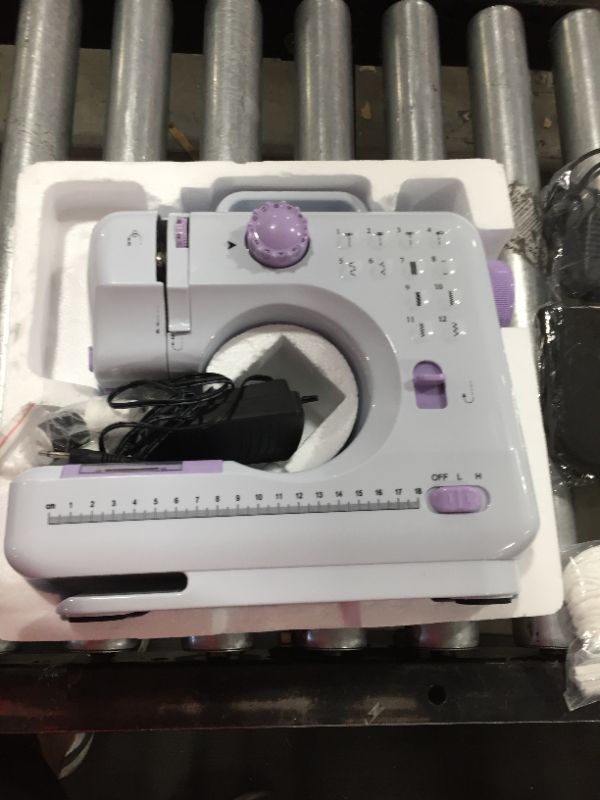 Photo 2 of Fanghua Multifunction Mini Sewing Machine 505A 12 Built-in Stitches, 2 Speeds Double Thread, Foot Pedal Best for Beginner,Shipping from US
