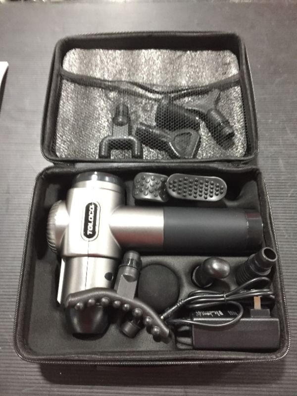 Photo 3 of TOLOCO Massage Gun, Upgrade Percussion Muscle Massage Gun for Athletes, Handheld Deep Tissue Massager, Black
