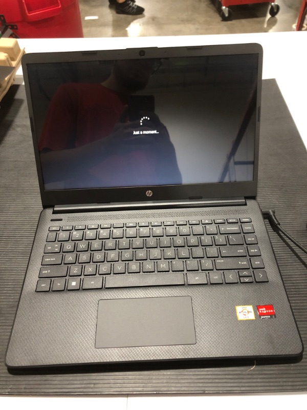 Photo 1 of HP 14 Laptop with Windows Home in S Mode  AMD Athlon Processor - 4GB RAM - 128GB SSD Storage  Black (14-fq0090tg)