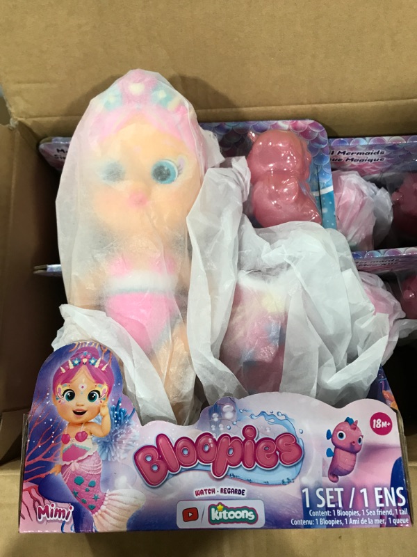 Photo 2 of Bloopies Mermaid Tail Mimi 9 Inch Doll with Sea Friend! - Ages 18+ Months - BOX OF 6