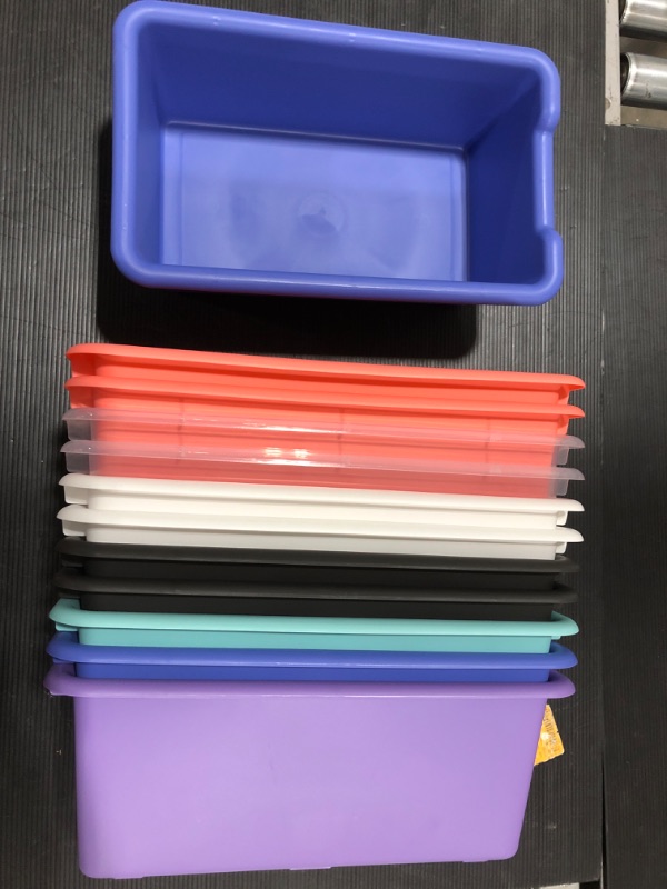 Photo 1 of (12 pack) multi-colored bins