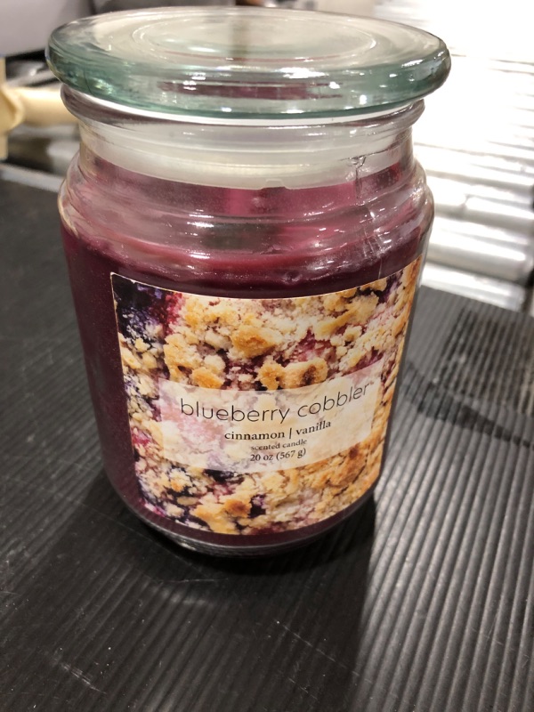 Photo 2 of 20oz Jar Candle Blueberry Cobbler