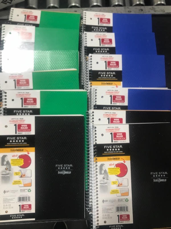 Photo 2 of (12 PACK)Spiral Notebook 1 Subject Wide Ruled Anti-Microbial MULTIPLE COLORS