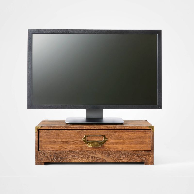 Photo 1 of Wood Monitor Stand with Drawer - Threshold™