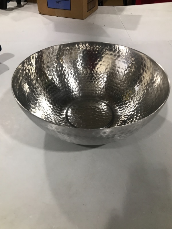Photo 1 of 118.3oz Aluminum Hammered Serving Bowl  - Threshold