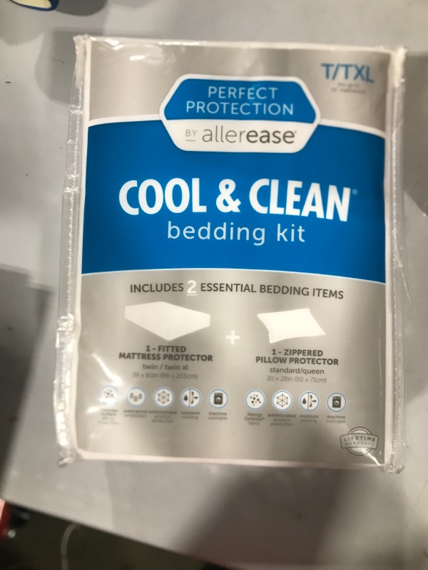 Photo 2 of 2pc Perfect Protection Cool & Clean Bedding Kit - Allerease
