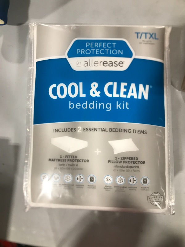 Photo 2 of 2pc Perfect Protection Cool & Clean Bedding Kit - Allerease
