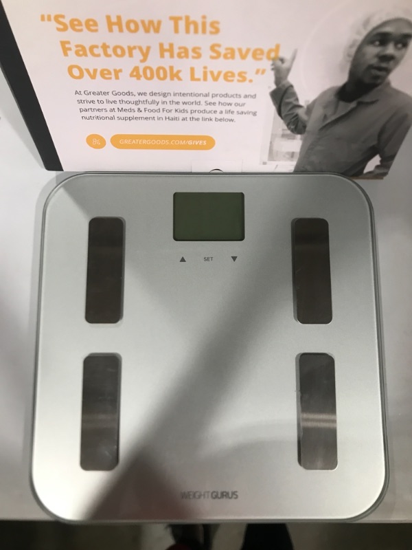 Photo 2 of APPSYNC Smart Scale with Body Composition Silver - Weight Gurus