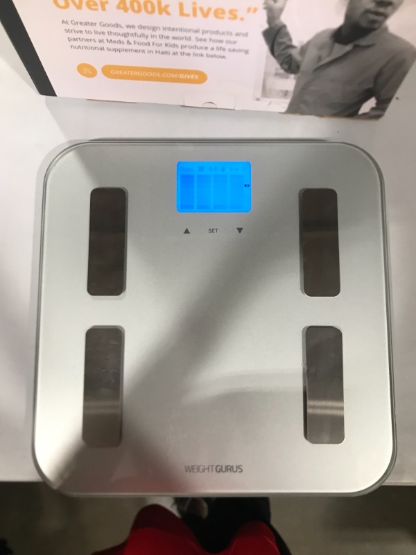 Photo 3 of APPSYNC Smart Scale with Body Composition Silver - Weight Gurus
