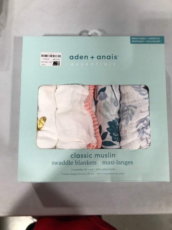 Photo 2 of Aden + Anais Essentials Swaddle Blankets Flowers Bloom 4pk