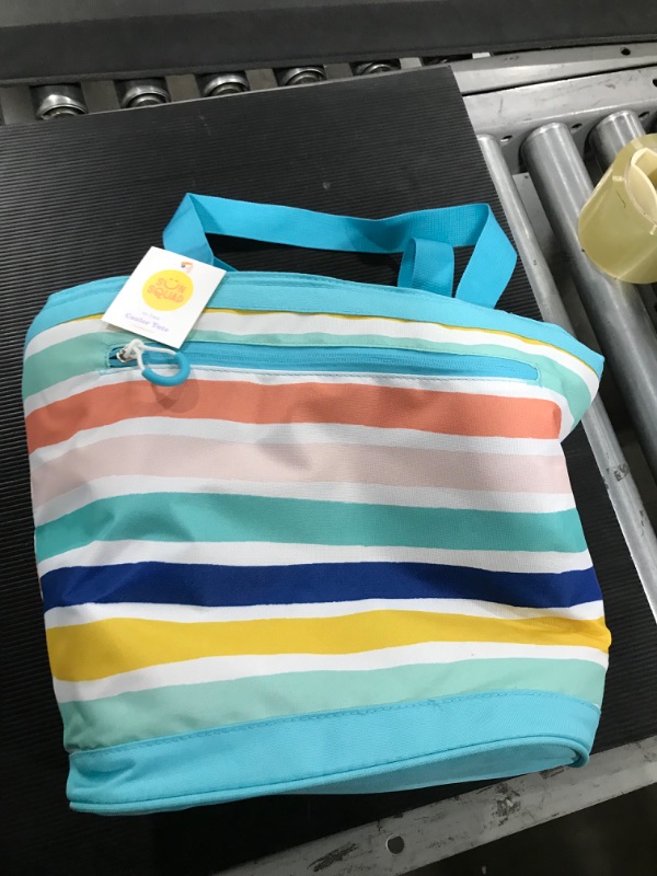 Photo 2 of 4.5qt Tote Cooler Stripe - Sun Squad 