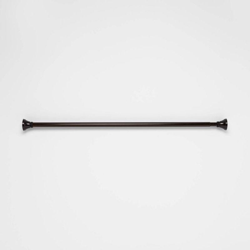 Photo 1 of 72" Rust Proof Stainless Steel Two-Way Mount Taper Finial Shower Curtain Rod - Threshold