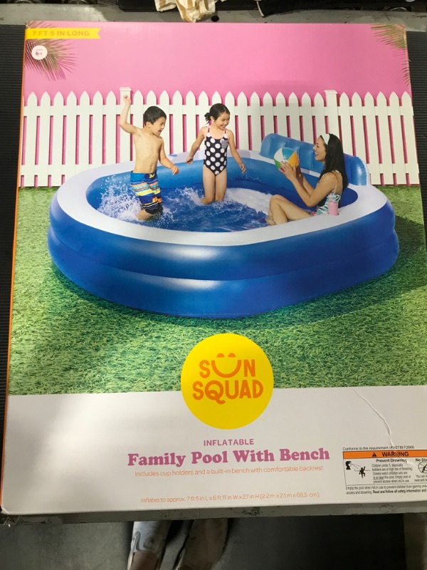 Photo 2 of 7.5 X 27 Family Above Ground Pool with Bench - Sun Squad