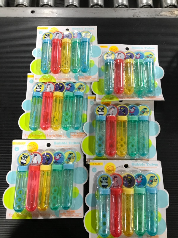 Photo 1 of 6 Packs of children's themed bubble tubes. 